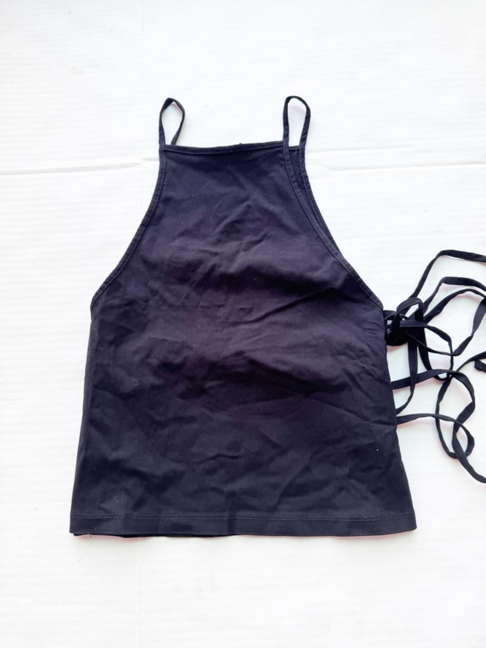 Zara Woman New Viscose Tie Top in Black  NWOT